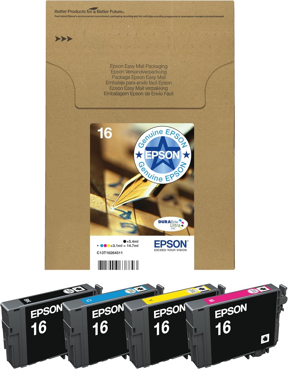 Epson 202 Kiwi Genuine Multipack 5 Colour Claria Premium Ink