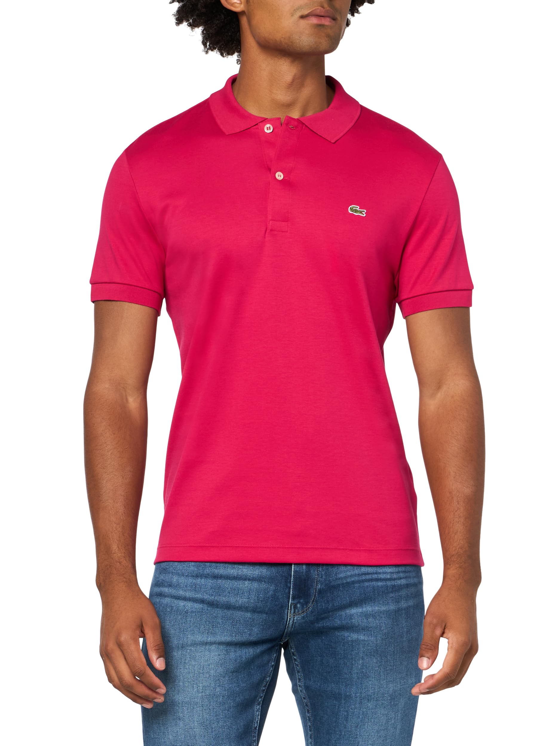 Lacoste Men's Regular Fit Cotton Pima Polo Shirt, Bigarreau Cherry, XX-Large Image Lacoste Men's Regular Fit Cotton Pima Polo Shirt, Bigarreau Cherry, XX-Large Image