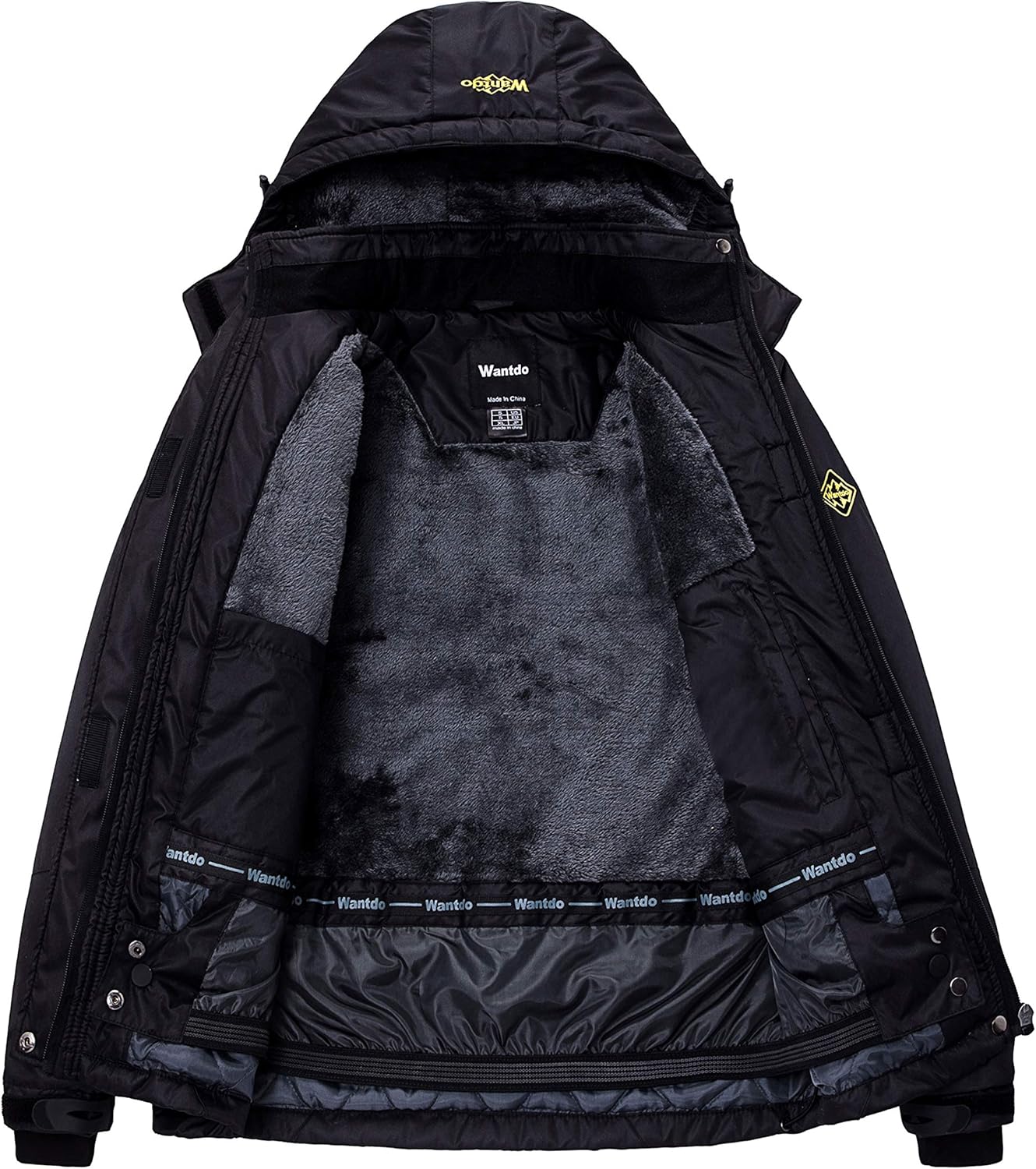Wantdo Women's Mountain Waterproof Ski Jacket Windproof Rain Jacket Winter Warm Snow Coat: Clothing