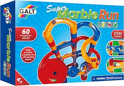 Galt Super Marble Run 60pc Construction Set STEM Learning Toy for Ages 4+