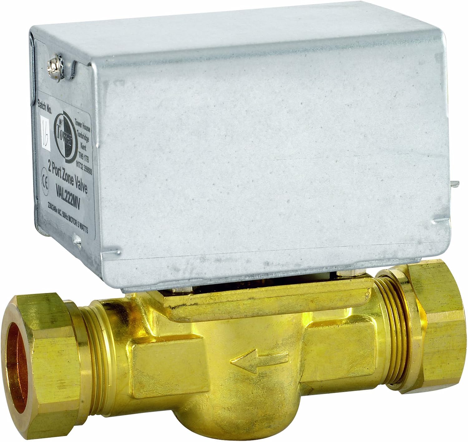 Tower Flue Components VAL222MV 2 Port Zone Valve, 22 mm