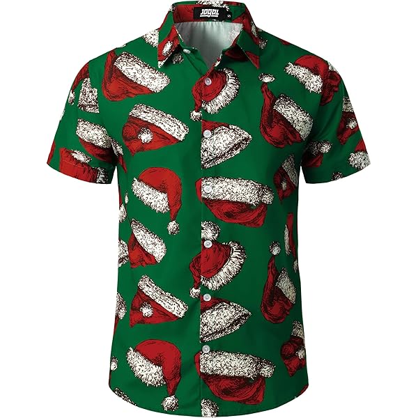 Amazon.com: JASGOOD Hawaiian Christmas in July Shirt for Men Short