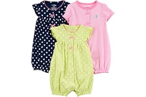 Simple Joys by Carter's baby-girls 3-pack Snap-up Rompers