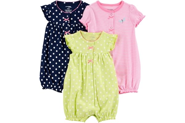 Simple Joys by Carter's baby-girls 3-pack Snap-up RompersRomper