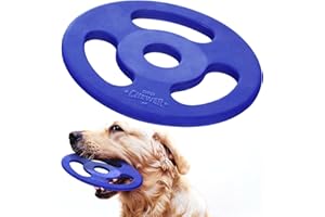 TUFF PUPPER SuperChewer Tough Tug-of-War Flying Disc Toy | Lifetime Replacement | Strong Natural Rubber | Great Tug Disc Fetch Toy for Dogs | Ultra Durable Chew Toys for Aggressive Chewers | For All Breeds