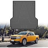 FIILINES Truck Bed Mat for Ford Maverick 2022-2026 Truck Bed Liner All Weather Durable Bed Mat for Maverick Accessories Black