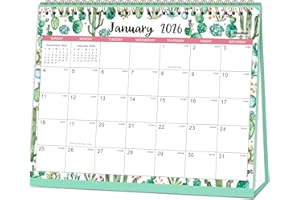 MAAIBOK 2026 Desk Calendar - Desk Calendar 2026 Standing Flip, January 2026 - December 2026, 10" x 8.3", Desktop Calendar 2026 with Memo Pages, Holidays & Large Blocks
