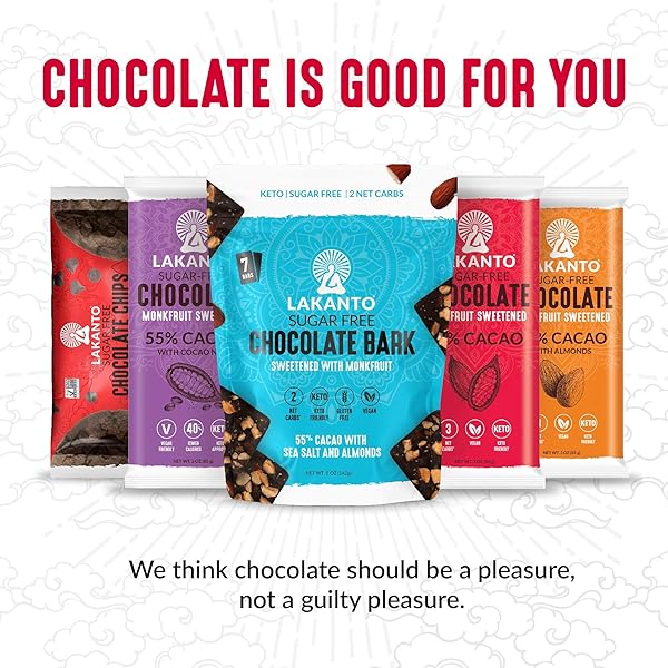LAKANTO SUGAR FREE CHOCOLATE CHIPS – MONK FRUIT SWEETENER AND ERYTHRITOL, PERFECT FOR BAKING, PANCAKES, MUFFINS, PROTEIN BITES, MELTING, MIXING, SNACKING, GLUTEN FREE, VEGAN (8 OZ – PACK OF 1)
