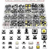 TWTADE Micro Momentary Tactile Push Button Switch 26 Values 4 pin/3 pin/2 pin Tact Switch Assortment Kit (260Pcs)