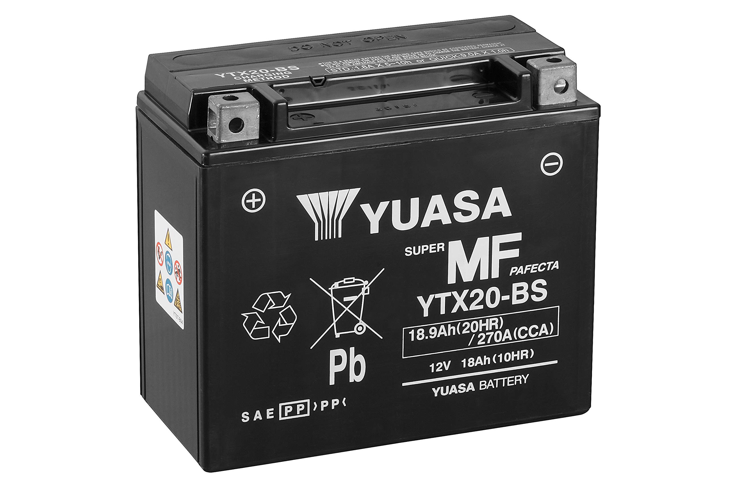 Yuasa YTX20-BS 12V 270 CCA Pre-Filled & Ready to Fit Maintenance Free VRLA Motorbike Battery