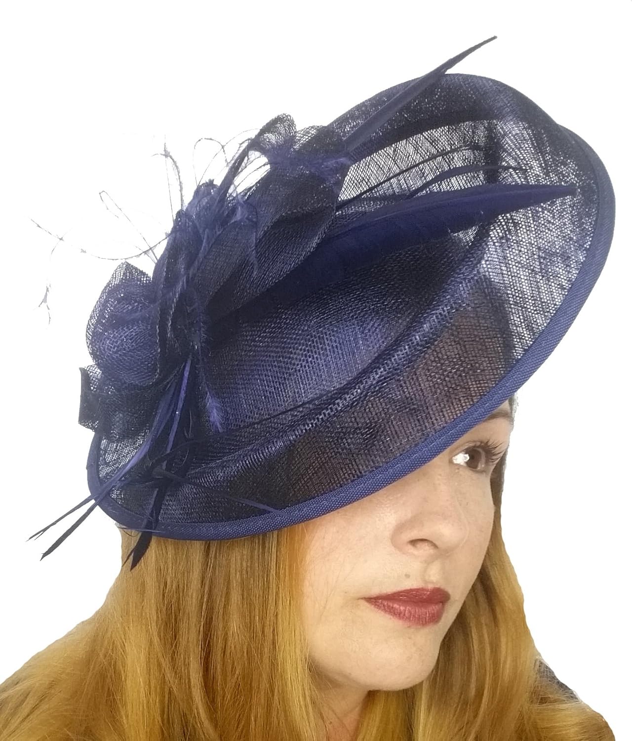 blue occasion hat