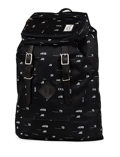 The Pack Society Premium Rucksack, 23 Liter, Black Numbers Allover
