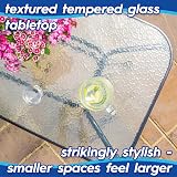 Harbour Housewares Round Glass Top Garden Table 60x60cm Black Frame view 3