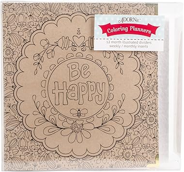 Amazon Co Jp Adorn It アート再生クラフト3リングバインダーplanner 8 X 10 Be Happy ブラウン ホーム キッチン