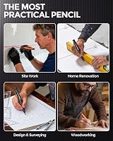 Nicpro Upgraded 3-In-1 Carpenter Pencils Set with Grip 2-Pack 26 Refills view 6