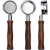 Normcore 58mm Naked Portafilter for Breville Dual Boiler Espresso Machine BES900XL, BES920XL, BES980XL, BES990BSS, Bottomless Portafilter with 18g Basket, Genuine American Walnut Handle