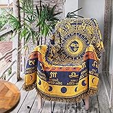 Boho Throw Blankets Woven Reversible Cotton Bohemian Tapestry Hippie Room Decor Witchy Astrology Zodiac Celestial Constellation Carpet Bed Recliner Chair Couch Sofa Cover Double Sided 50