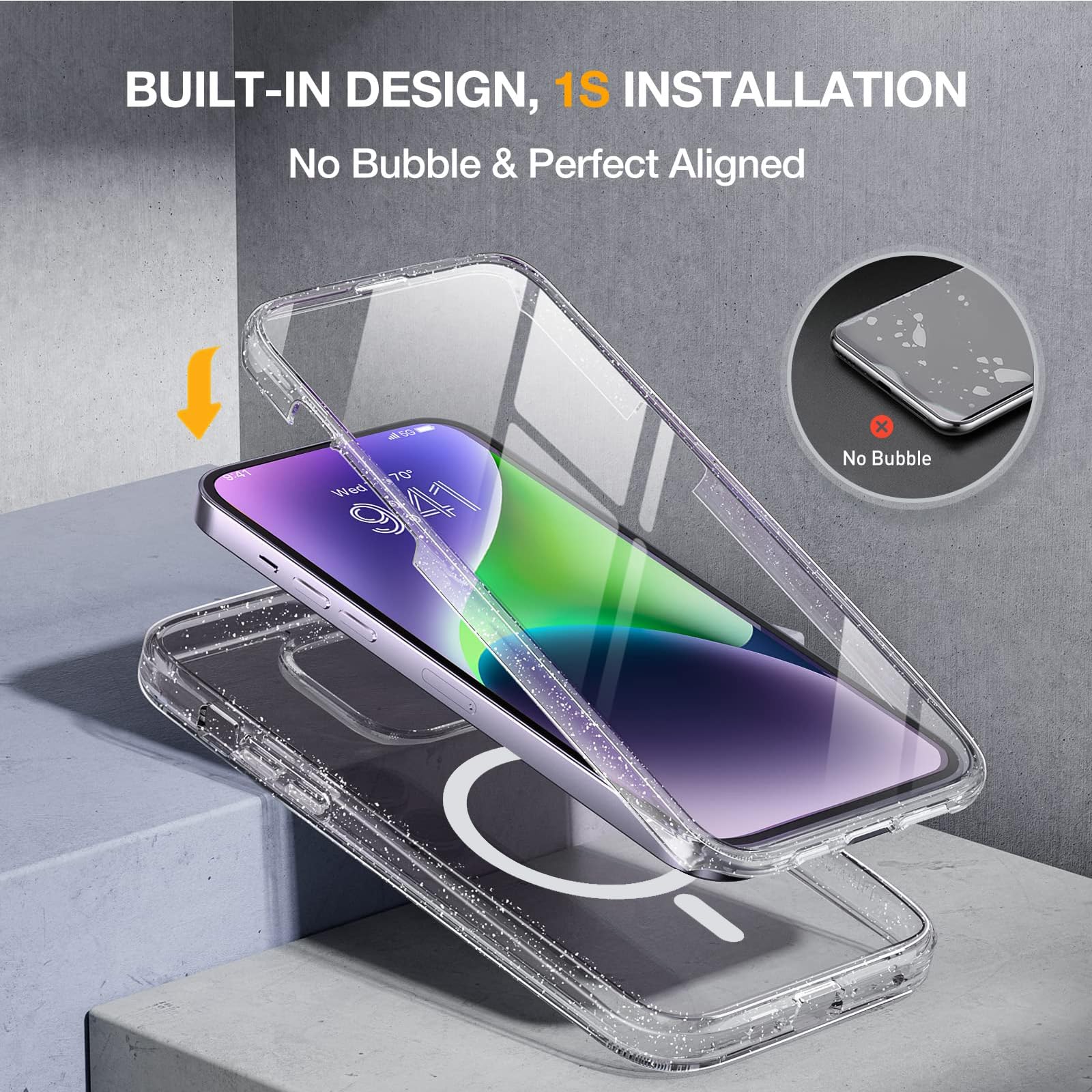 Miracase Magnetic for iPhone 14 Case 6.1