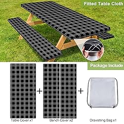 Picnic Table Cover with Bench Covers Camping