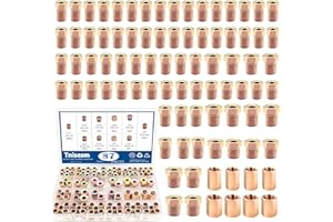 Tnisesm 87Pcs 3/16" & 1/4" Brake Line Fittings Assortment Kit,3/8 Inch-24 Threads Nuts and Unions,7/16Inch-24,1/2 Inch-20,9/1