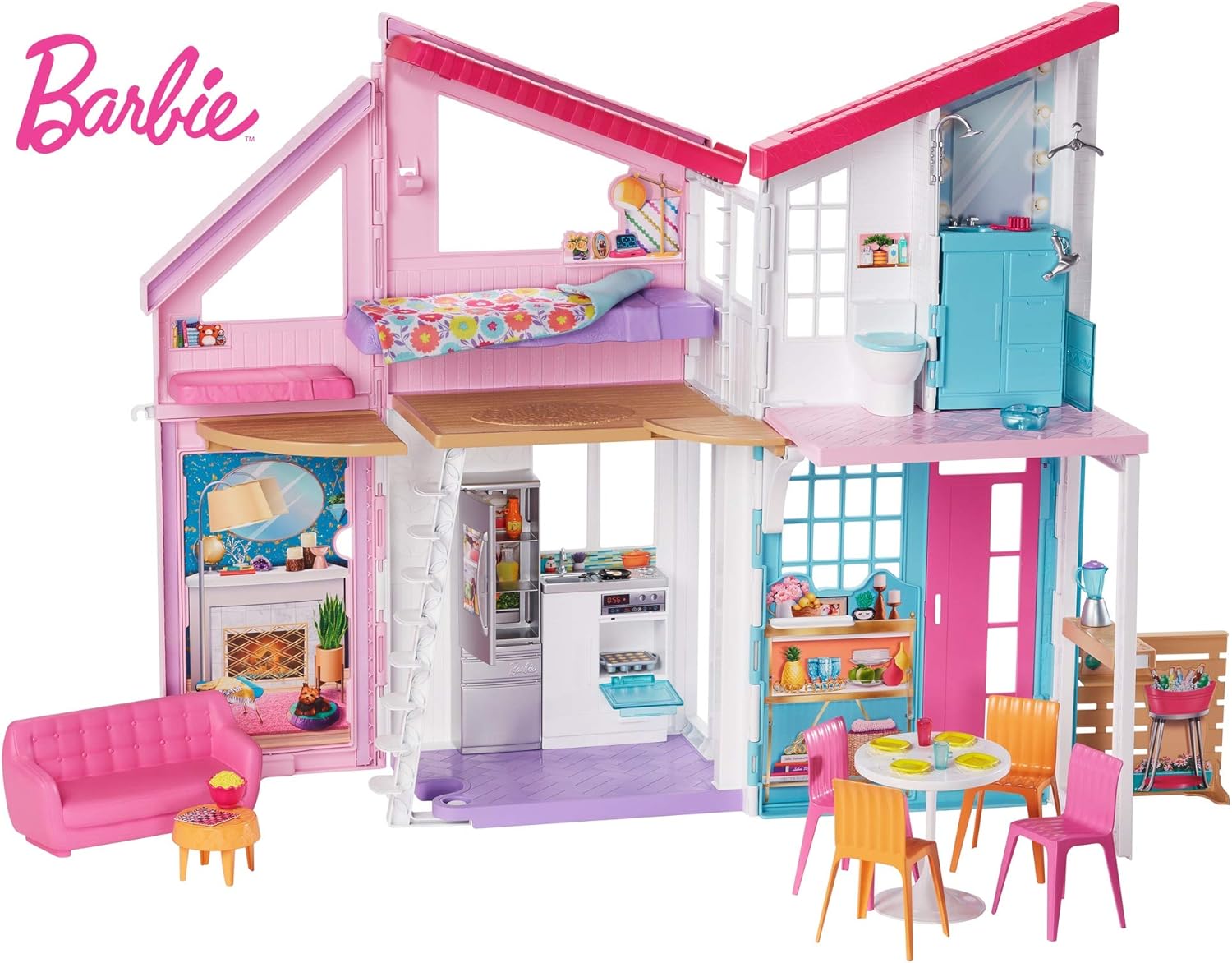 barbie casa dos pisos transportable