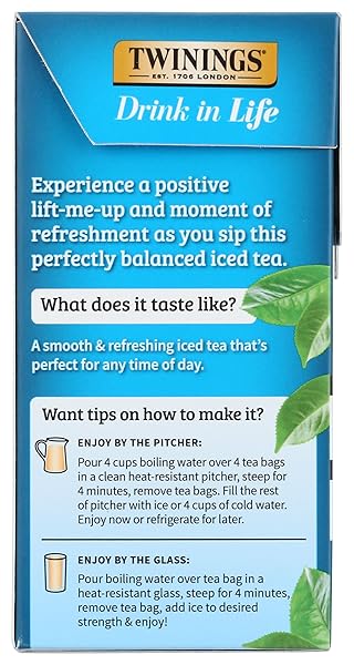 TWININGS PURE BLACK ICED TEA BAGS, 72 CT