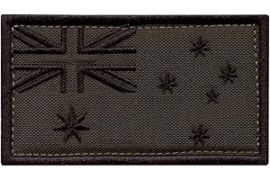 LEGEEON Australia Flag Morale Tactical Tab Badge Army Gear Embroidery Hook Patch (OD Green)