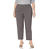Alfred Dunner Women's Petite Petite Proportioned Short Allure Slim Pant Pants, Grey, 8P