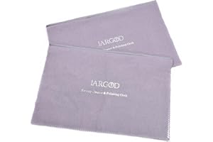 JARGOD Silver Polishing Cloth Jewelry Cleaning Cloth Silver Cleaning Cloth Made with Cotton 11" X 14" inches for Cleaning Gold, Silver and Platinum Jewelry. (Pack of 2)