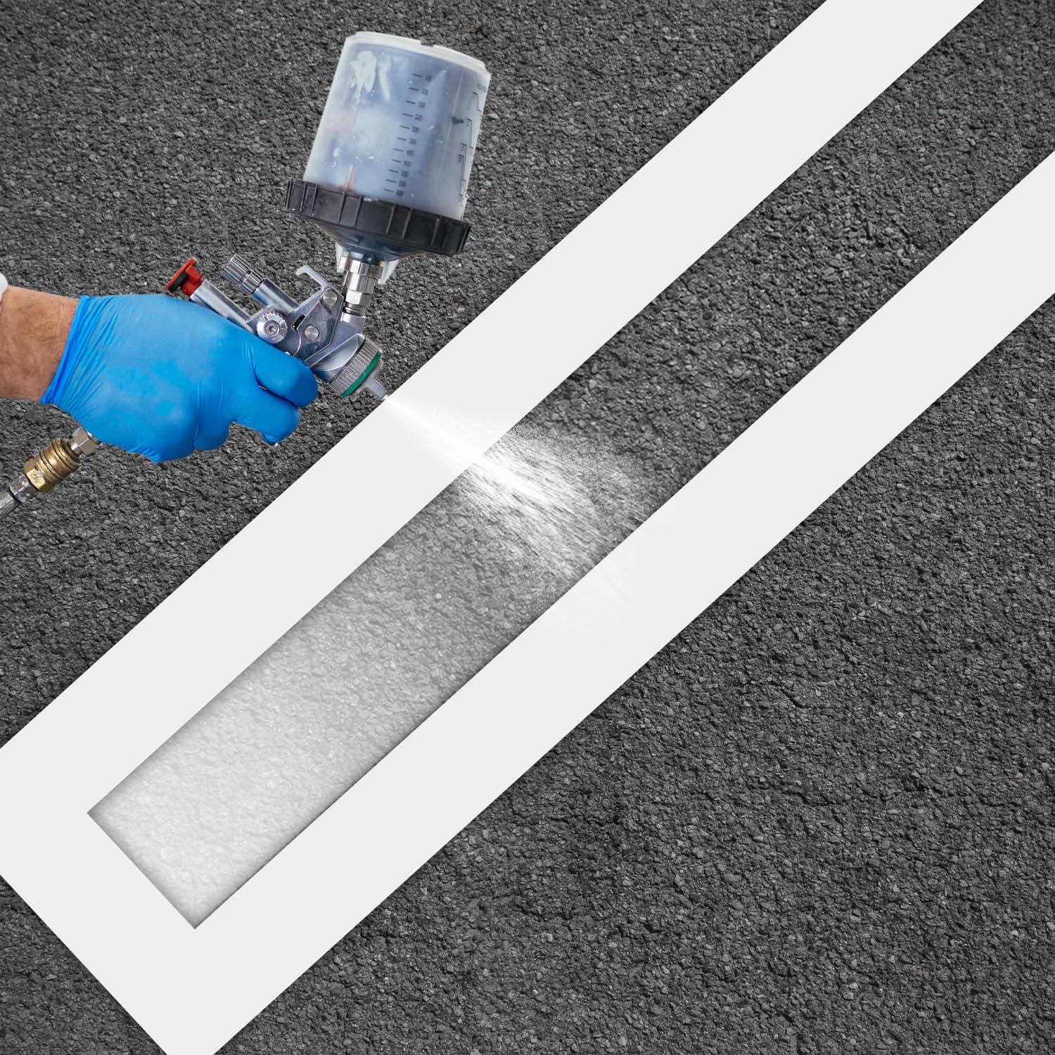 Parking Lot Stencil, 4 x 88 Inch Silicone Foldable Reusable Wire Template Parking Lot Line Stencil for Asphalt Concrete Painting Parking Lot & Pavement Lines