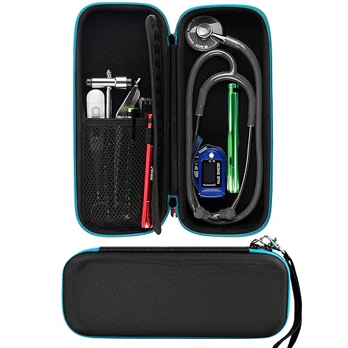 thumbnail image 2 of Portable Hard Zipper Stethoscope Carrying Bag Travel Case Storage Box 2 of 14