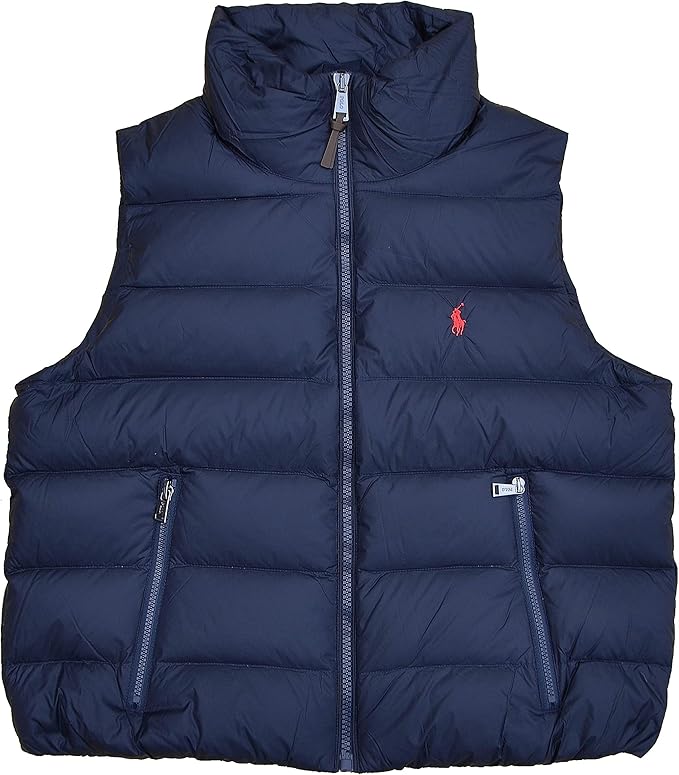 Ralph Lauren Women's Quilted Down Vest (Blue, L) Amazon.co.uk Clothing