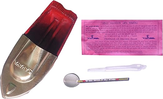 KRIWIN Fun Steam Candle Powered Fuel Flame Tin Toy Boat with Dropper