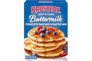Krusteaz Light & Fluffy Buttermilk Complete Pancake and Waffle Mix, Just Add Water, 32-ounce Box