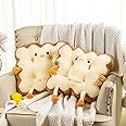 Kigley 2 Pcs Cute Seat Cushion Toast Plush Bread Pillow Cushion Office Chair Cushion Cute Kawaii Car Desk Accessories Kawaii Chair Pillow Pads Cute Car Pillow Birthday Sofa Bedroom