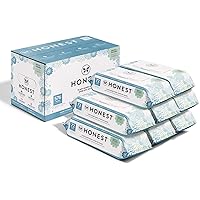 The Honest Company Baby Wipes - Pure and Gentle Plant-Based Alcohol, Fragrance and Paraben Free Hypoallergenic Honest Wipes 576 Count