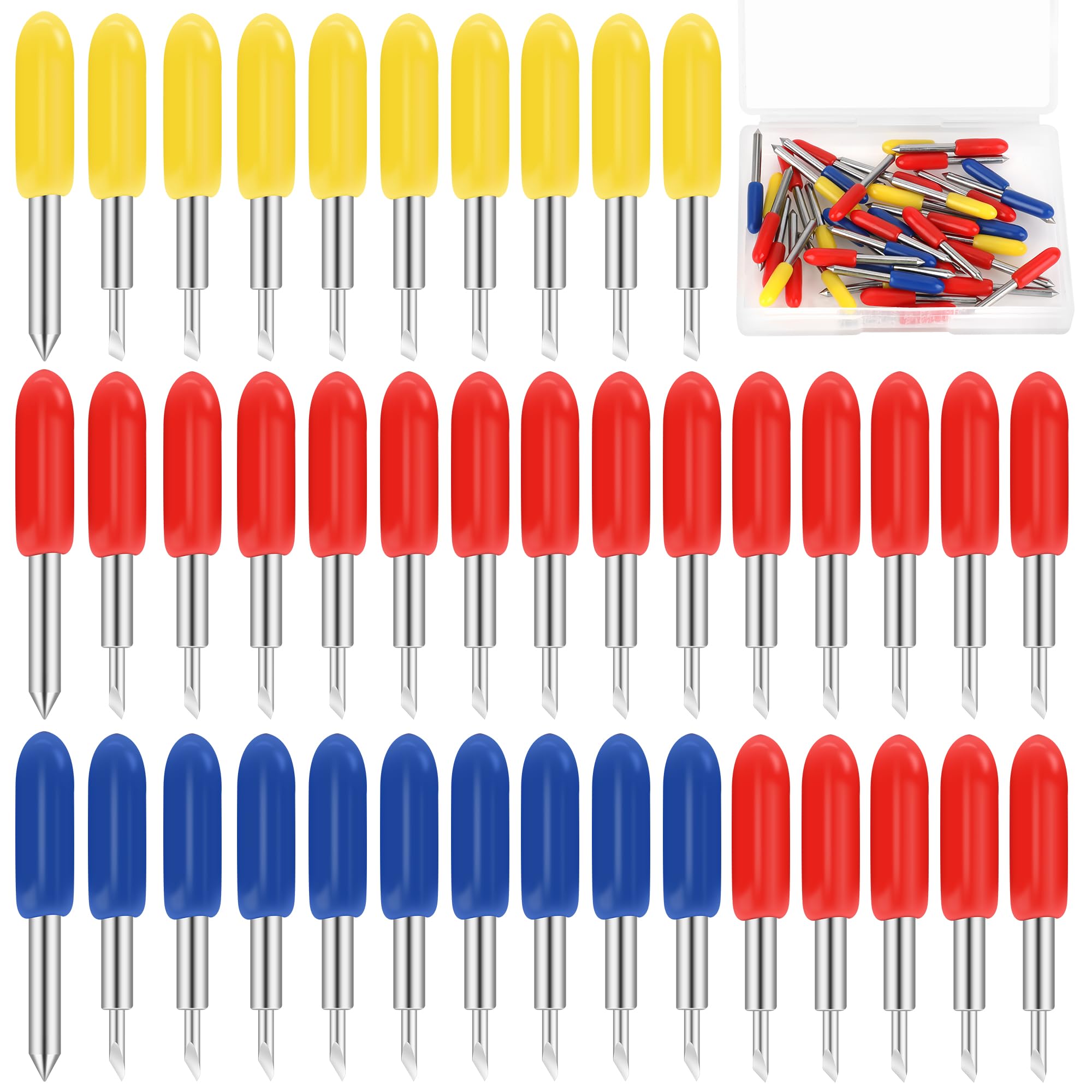 Replacement Blades for Cricut Explore Air 2, Luxiv 40 PCS 3rd Party Accessory Replacement Cutting Blades, 20P 45° Blade for Cricut, 10P 30°Replacement Blade for Cricut, 10P 60° Deep Blades