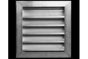 HVAC Premium 12"W x 12"H Aluminum Exterior Gable Louver Vent for Walls & Crawlspace - Weather-Resistant Air Grille with Screen Mesh - [Outer Dimensions 13.75"W x 13.75"H]