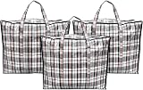 ANSIO Laundry Storage Bags Reusable 60L 25W 50H cm Pack of 3 with Zips