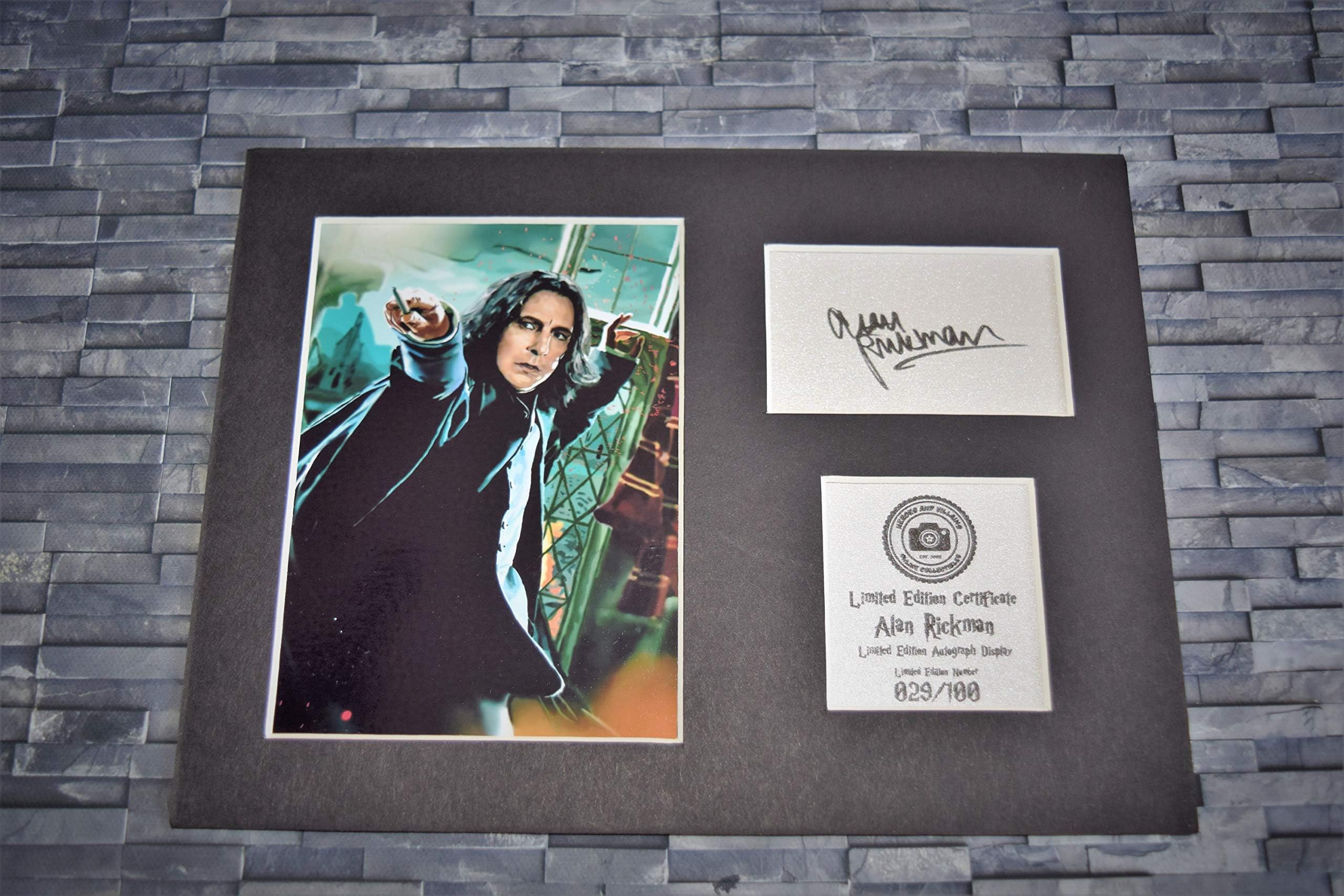 Alan Rickman Signed Autograph Display - Severus Snape - Harry Potter - Mounted and Ready to be Framed
