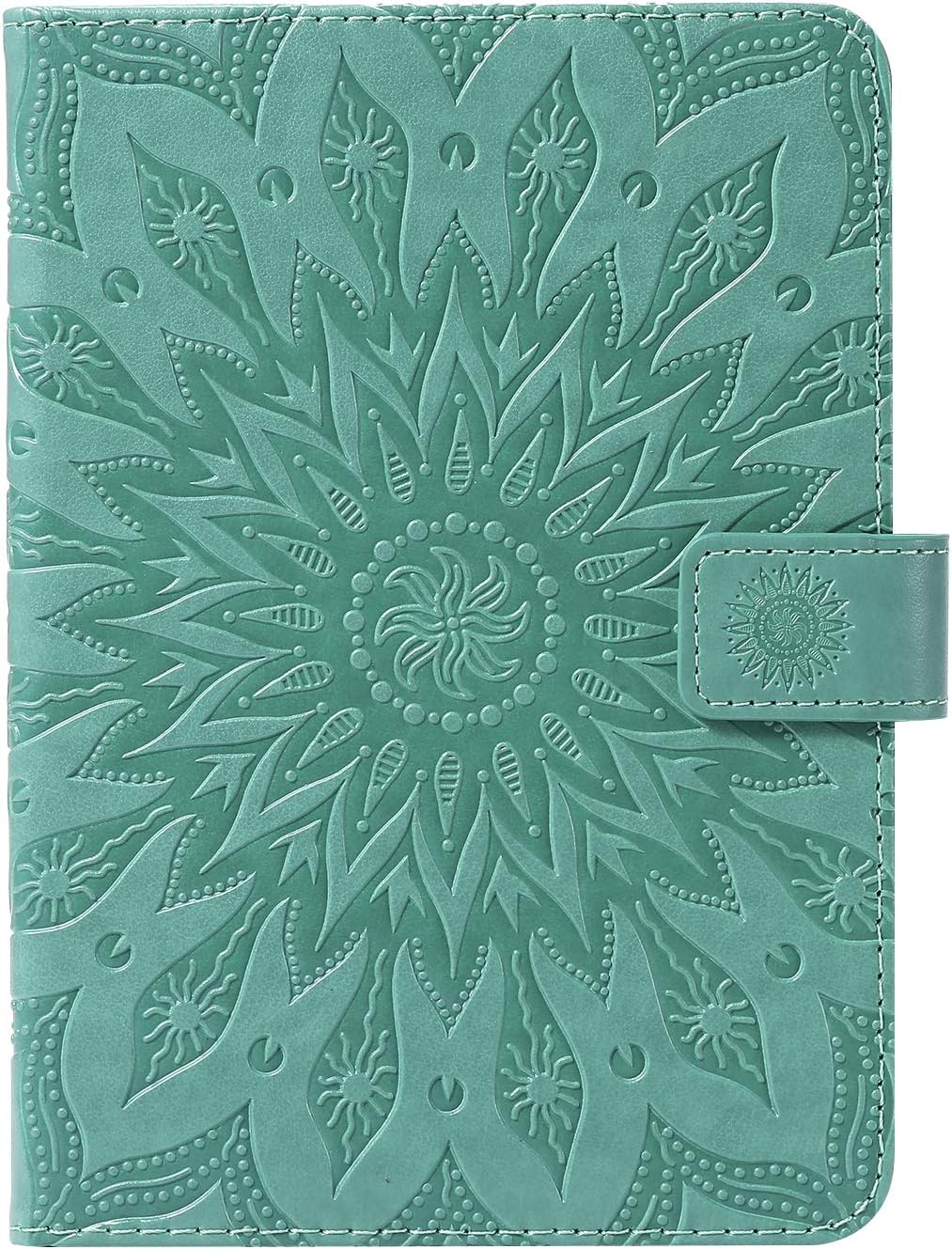 Case for Amazon Kindle Paperwhite,GNT Floral Embossed PU Leather Wallet Stand Case with Auto Wake/Sleep for All-New Kindle Paperwhite1/2/3/4 (Fits 2012, 2013, 2015 and 2016 2018 Versions) (Green)