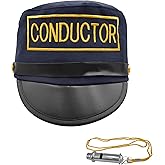 Nicky Bigs Novelties Train Conductor Hat, Train Engineer Hat, Polar Express Conductor Hat, Trains Conductor Costume, Trains Engineer Costume