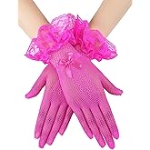 SATINIOR Women Lace Gloves Elegant Short Lace Tea Party Gloves for Women Dinner Party Wedding