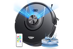 Laresar Clean Robot Vacuum and Mop Combo, 5000Pa Robot Vacuum Cleaner with LIDAR Navigation, 3 in 1 Robot Vacuum Mop with Auto Carpet Boost, Self Charging, App/Voice Control, Ideal for Pet Hair,5 Maps
