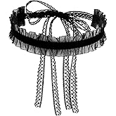 Sacina Gothic Lace Victorian Choker, White Black Choker for Women, Goth Necklace, Vintage Necklace, Christmas Jewelry Gift For Women