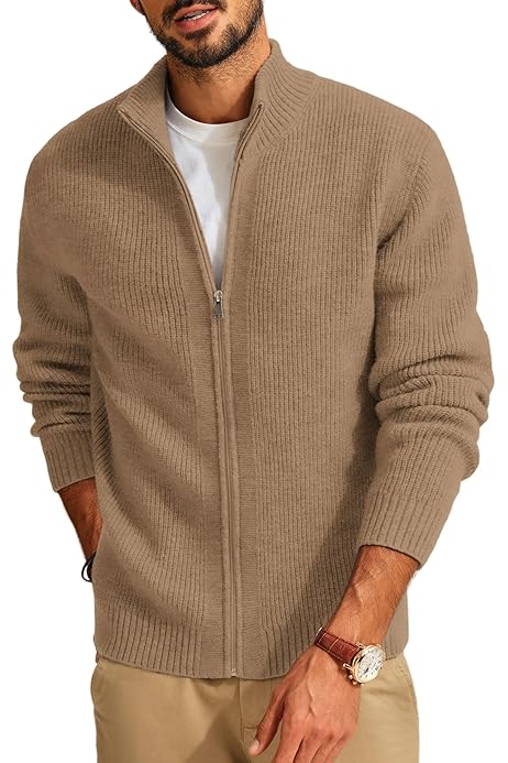 Vintage 1946 Men's Full Zip Cardigan, Silver Lightening