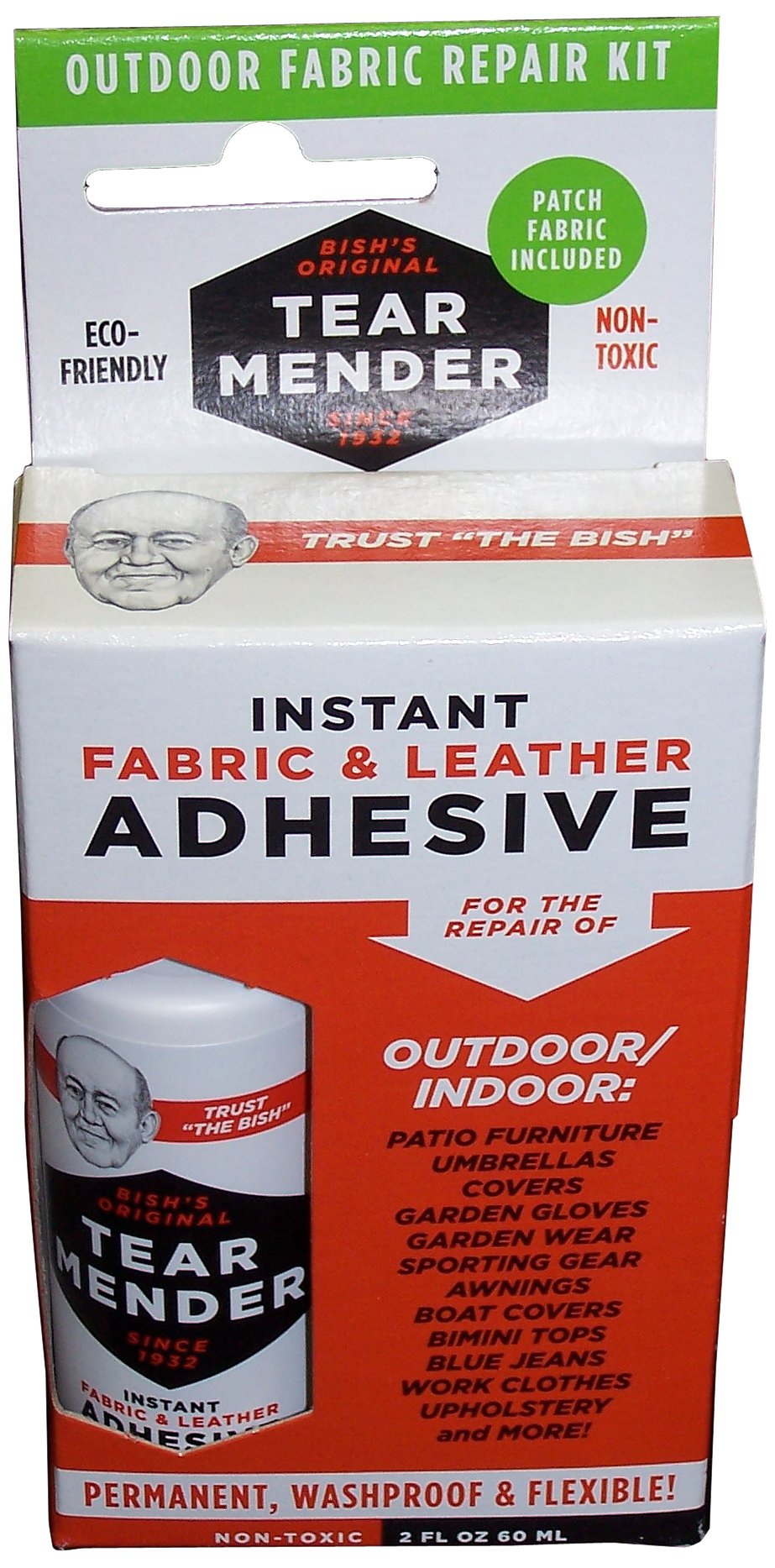 Tear Mender TM-K Outdoor Fabric Adhesive Repair Kit, 2 oz Bottle, TM-OD