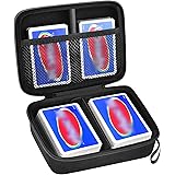 PAIYULE Hard Case Compatible with Phase 10 Card Game. Fits up to 360 Cards. Includes 2 Removable Divider (Black)- Case Only