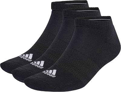 Mixte enfant Cushioned Low-Cut Socks 3 Pairs, Black/White, 5-6 Years