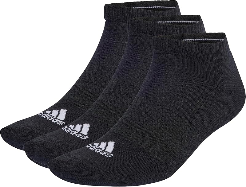 Unisex - Bambini Cushioned Low-Cut 3 Pairs Calzini Invisible/Sneaker, Black/White